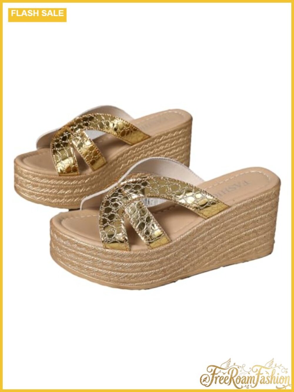 Womens Platform Wedge Sandals Slip On Open Toe Orthopedic Walking Shoes